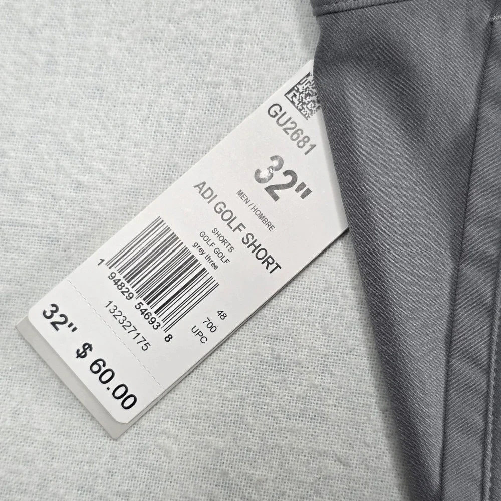 ADIDAS  PERFORMANCE GOLF SHORTS MEN'S SIZE 32 GRAY  NWT GU2681